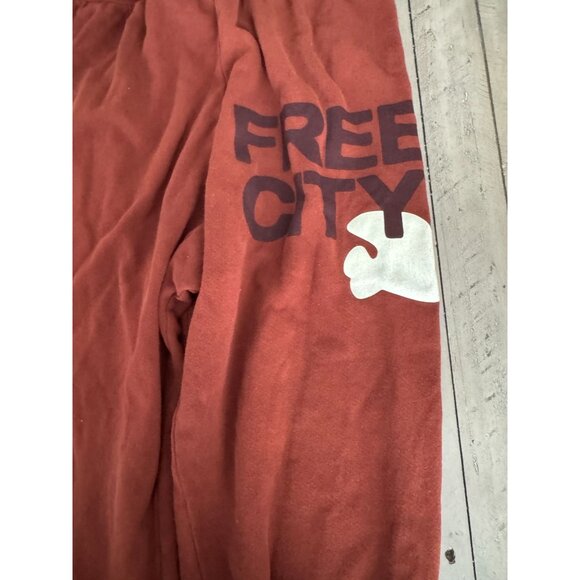 FREECITY Large logo sweatpants brown size large - Picture 2 of 3